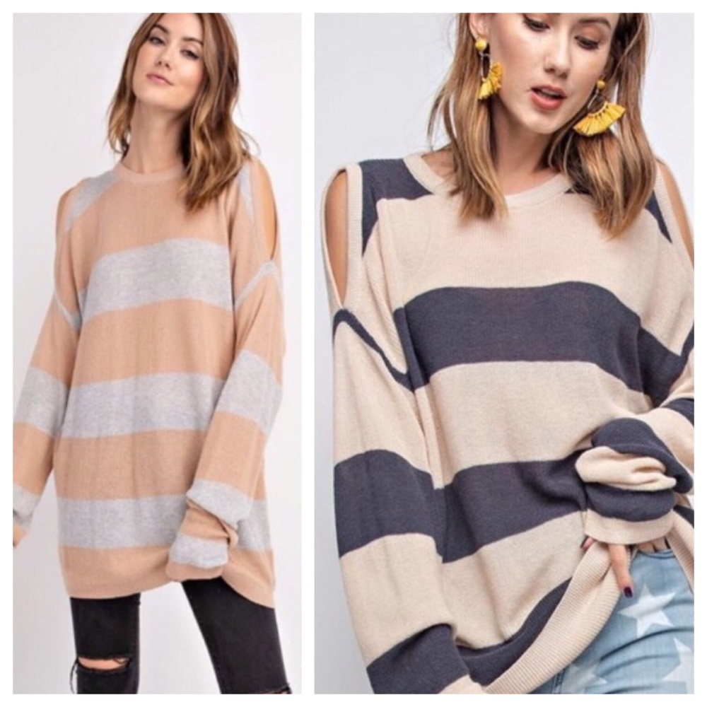 Striped Pullover Sweater - Picture 2 of 8